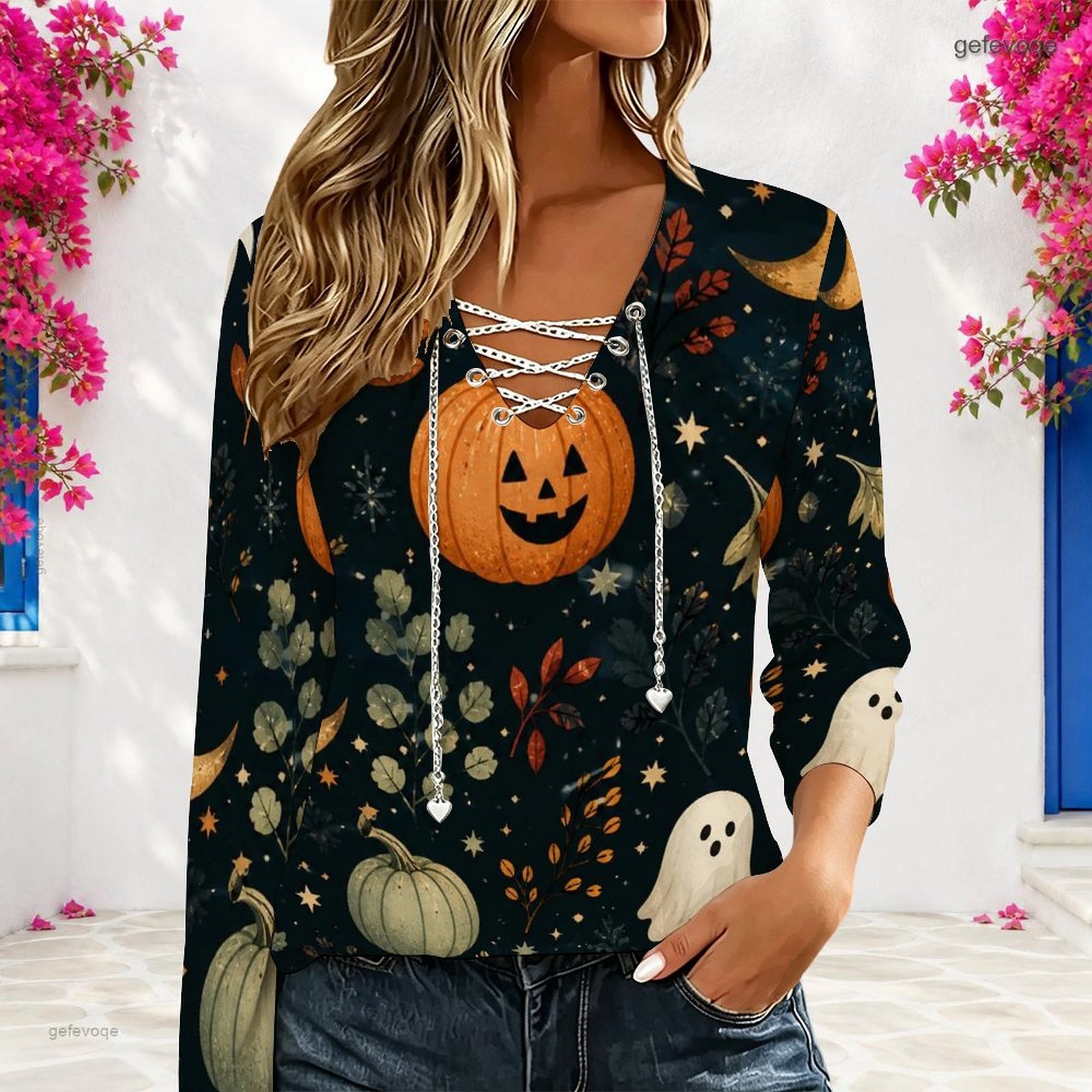 Blouses - Blusa Casual Holgada para Mujer con