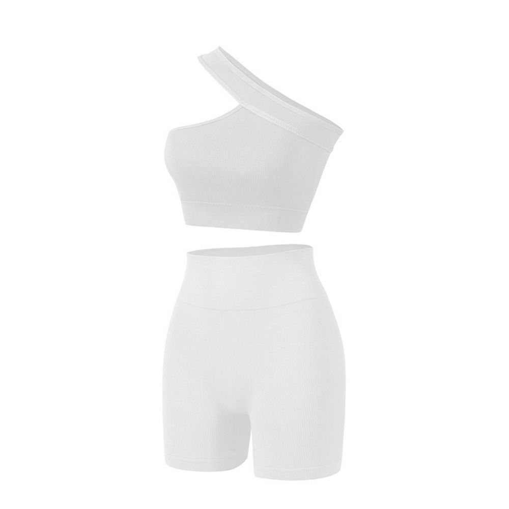 Seamless Ribbed Workout Tank Top - Conjunto Deportivo de 2 Piezas para