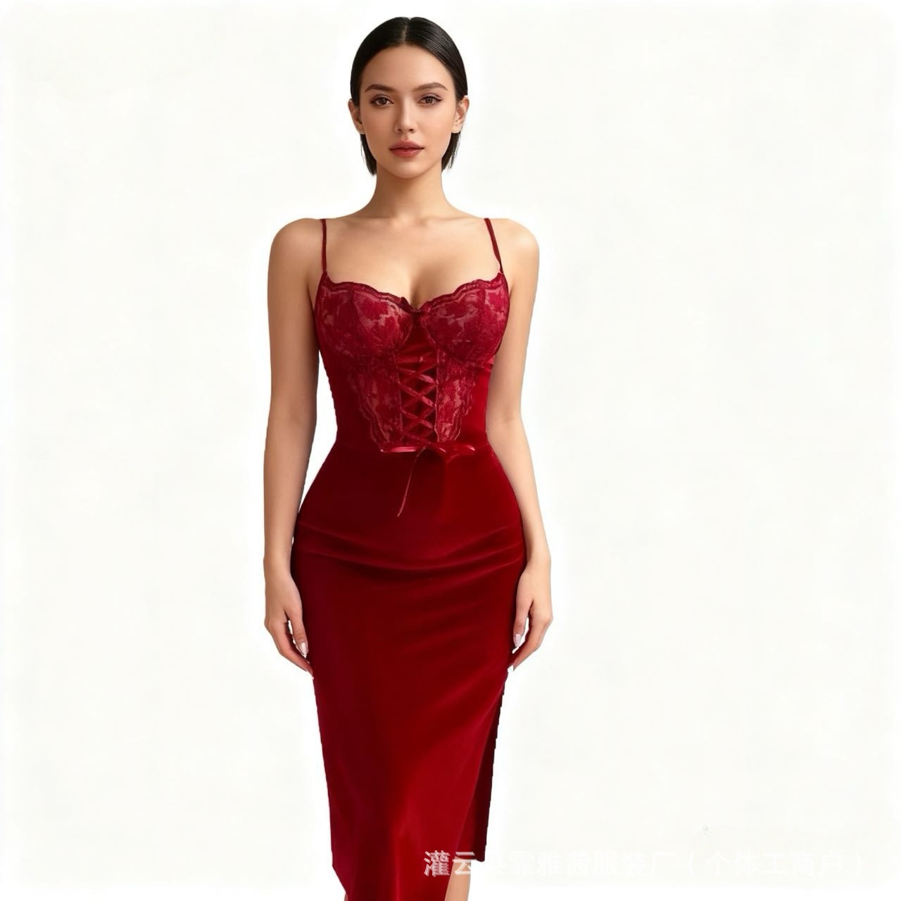 Sexy Mesh Sheer Bodycon Dress - Vestido midi de noche ajustado con