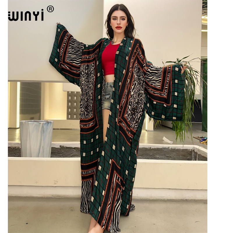 Boho Summer Beach Maxi Dress - WINYI kimono sexy verano 2025 mujer
