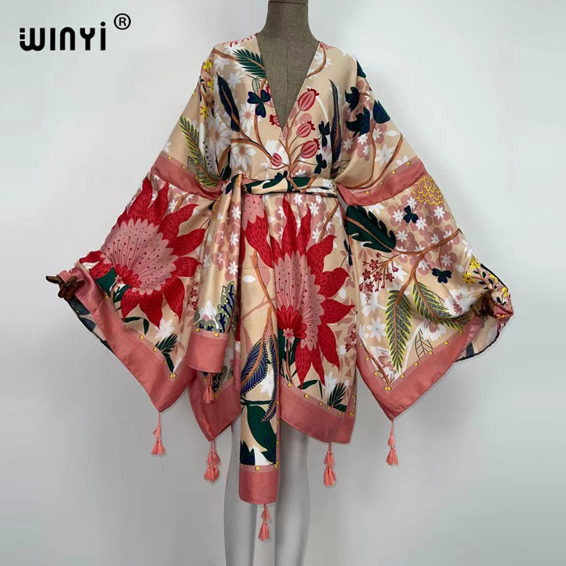 Boho Summer Beach Maxi Dress - Vestidos de otoño WINYI para mujer,