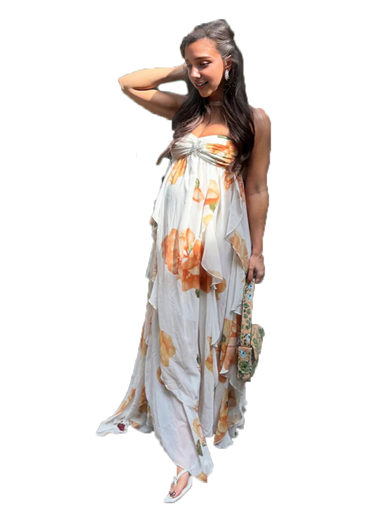 Boho Summer Beach Maxi Dress - Vestido bohemio Floral para sesión de