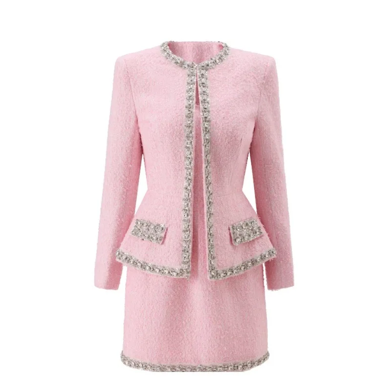 Tweed Two Piece Blazer Dress - Conjunto de Dos Piezas de Tweed