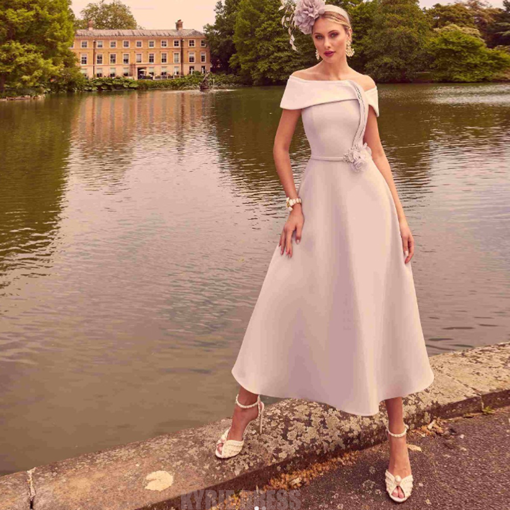 Elegant Satin Evening Gown Split - Vestido elegante para madre de la
