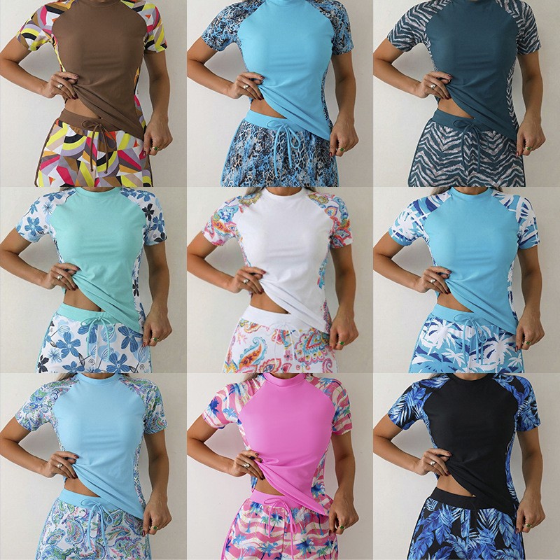 Tops - Tankini para mujer con pantalones cortos,