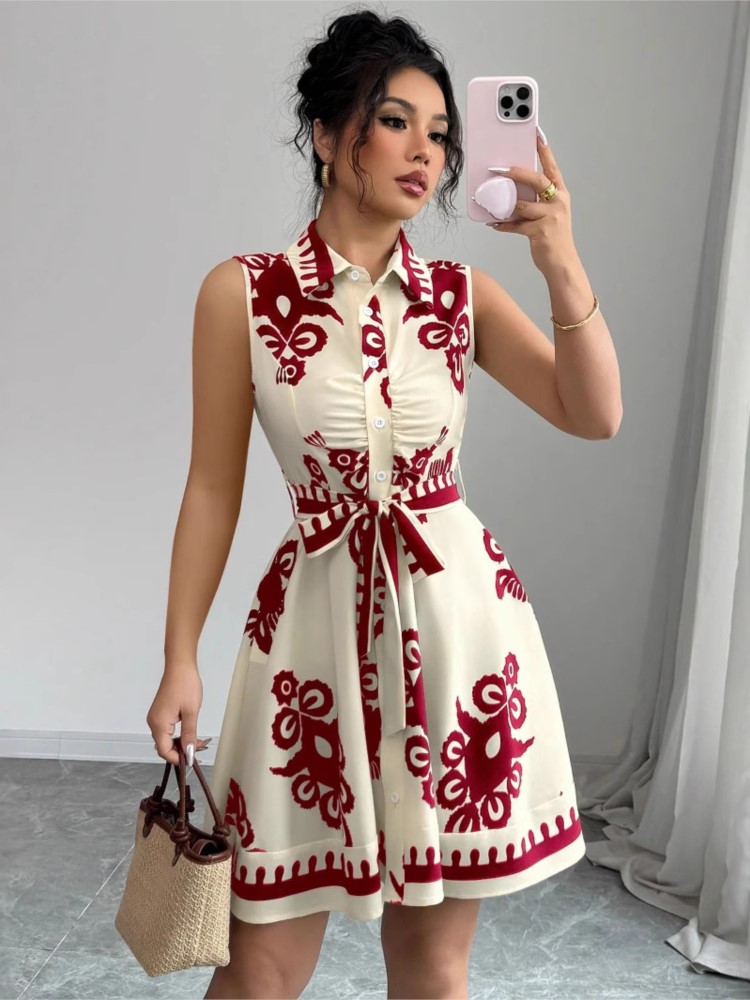 Novedad de verano, vestido inf - French Vintage Floral Midi Dress reseña y precio