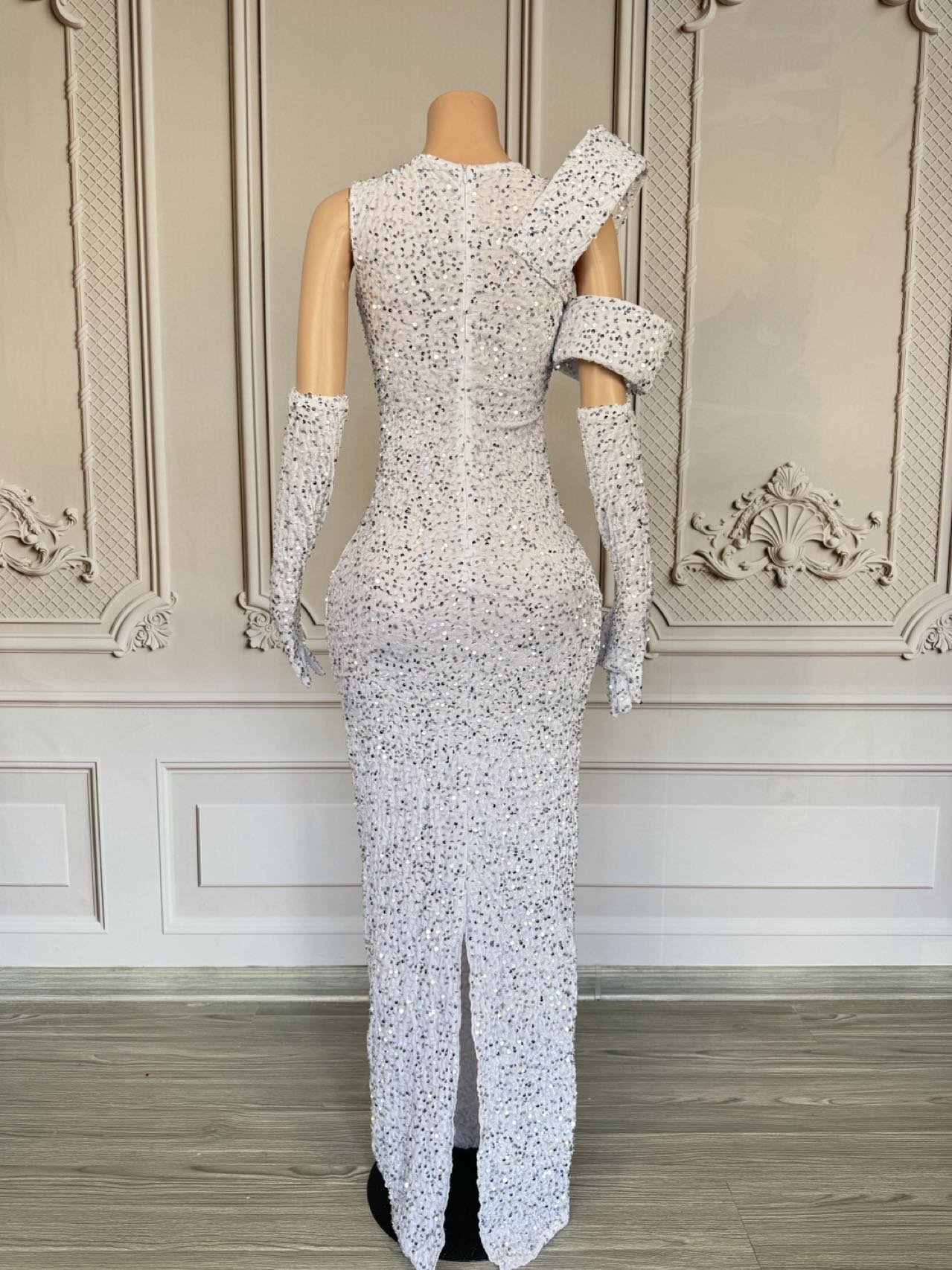 Vestido Largo Brillante con Pe - Sparkly Rhinestone Club Party Dress reseña y precio