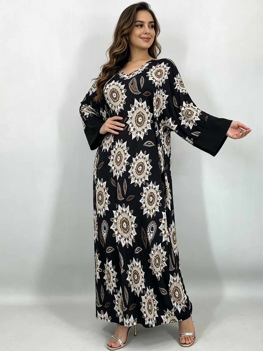 Vestido largo de talla grande  - Boho Summer Beach Maxi Dress reseña y precio