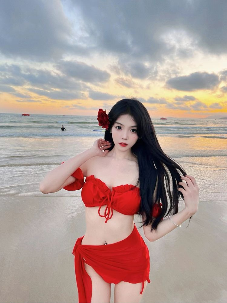 Bikini Rojo Sexy para Mujer, M - Swimwear reseña y precio