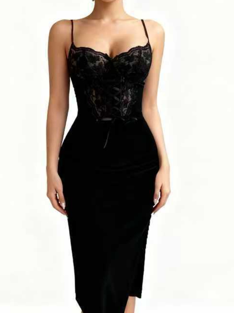 Vestido midi de noche ajustado - Sexy Mesh Sheer Bodycon Dress reseña y precio