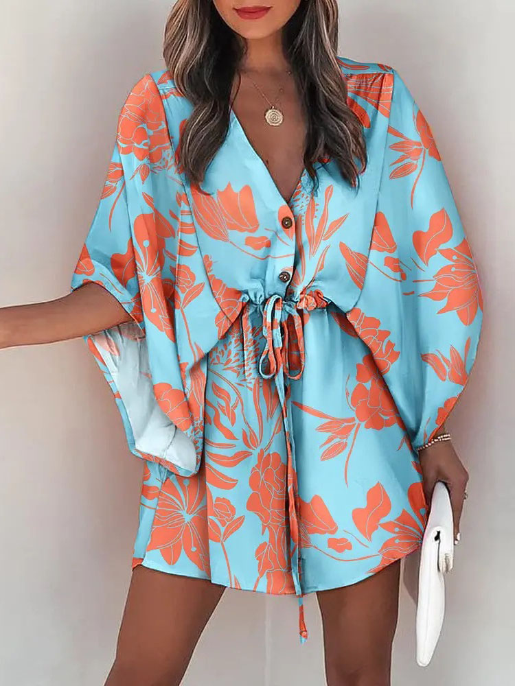 Vestido informal de verano par - French Vintage Floral Midi Dress reseña y precio