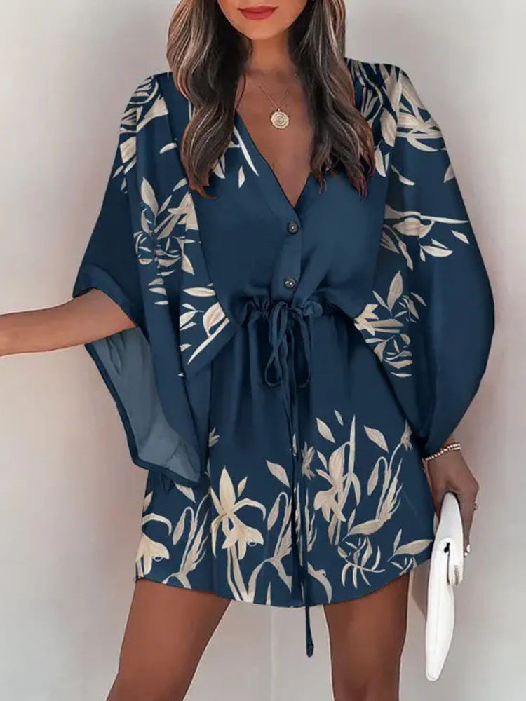 Vestido informal de verano par - French Vintage Floral Midi Dress reseña y precio