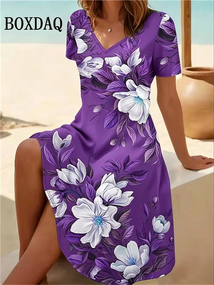 Vestidos de talla grande 6XL p - Boho Summer Beach Maxi Dress reseña y precio