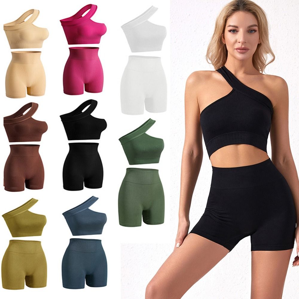 Conjunto Deportivo Casual de 2 - Seamless Ribbed Workout Tank Top reseña y precio