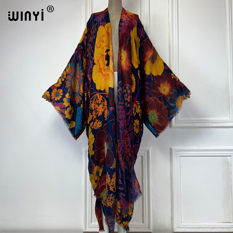 WINYI África Moda Verano Kimon - Boho Summer Beach Maxi Dress reseña y precio