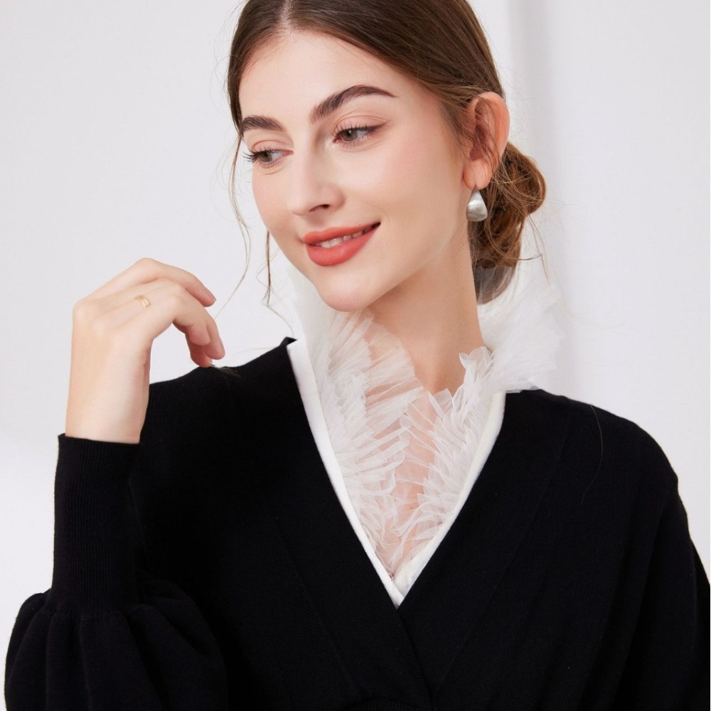Cuello falso de hilo melange e - Tops reseña y precio