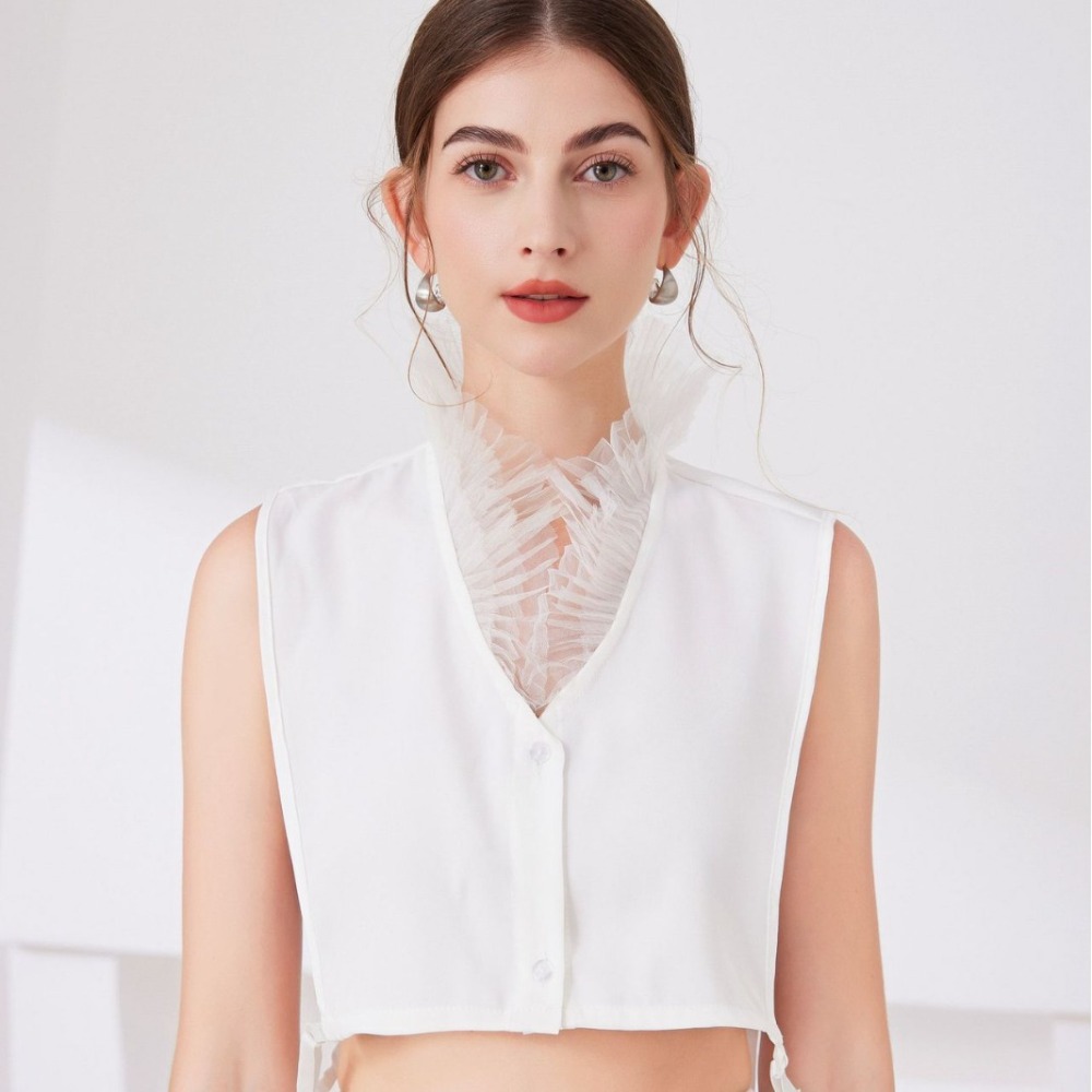 Cuello falso de hilo melange e - Tops reseña y precio
