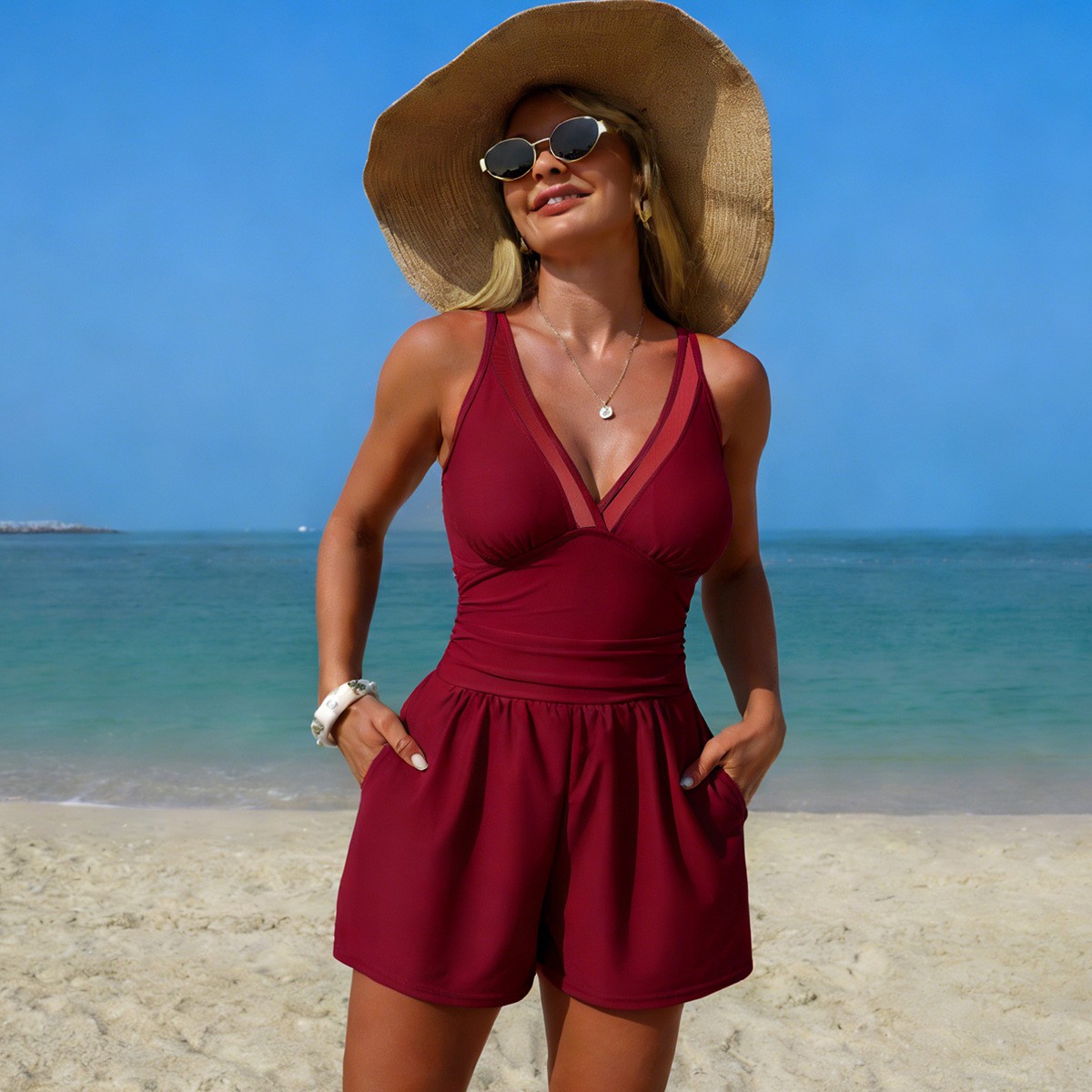 Traje de baño negro de color l - Swimwear reseña y precio