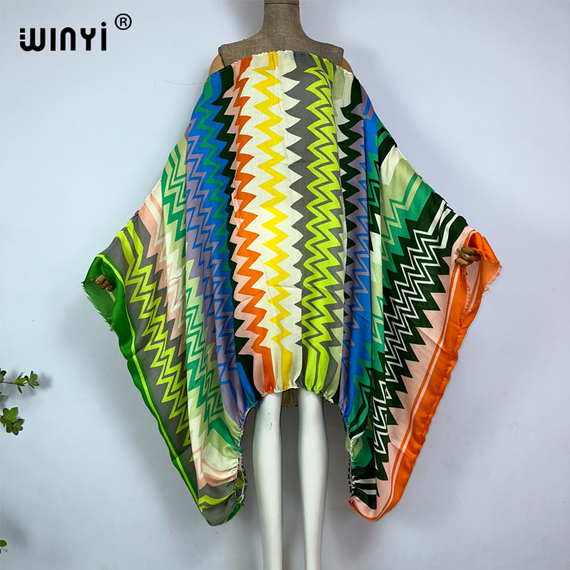 WINYI Vestidos Maxi Sexys de U - Boho Summer Beach Maxi Dress reseña y precio