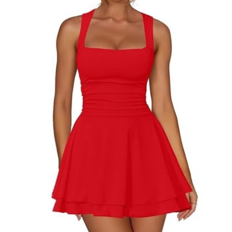 Vestidos de verano 2026 para m - Y2K Backless Halter Mini Dress reseña y precio
