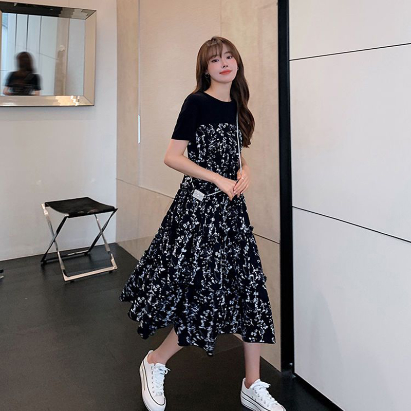 Camiseta de mujer falsa dos pi - Korean Style A Line Shirt Dress reseña y precio