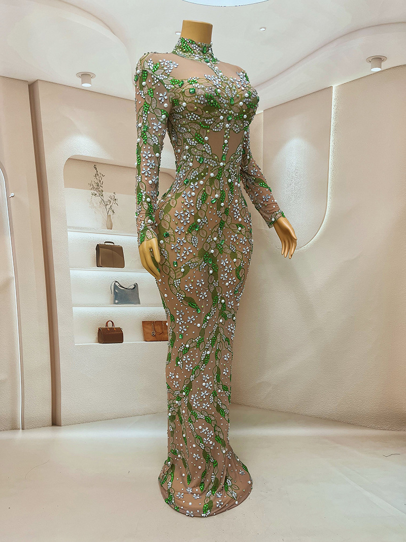 Vestido de noche largo para ce - Sparkly Rhinestone Club Party Dress reseña y precio