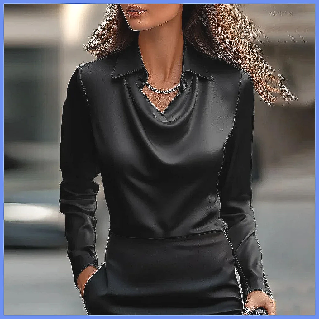 Blusa Vintage de Satén para Mu - Blouses reseña y precio