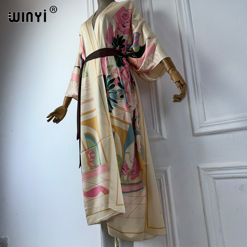 WINYI Vestido Kimono de Verano - Boho Summer Beach Maxi Dress reseña y precio