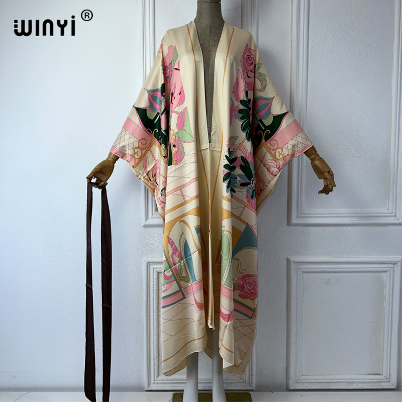 WINYI Vestido Kimono de Verano - Boho Summer Beach Maxi Dress reseña y precio