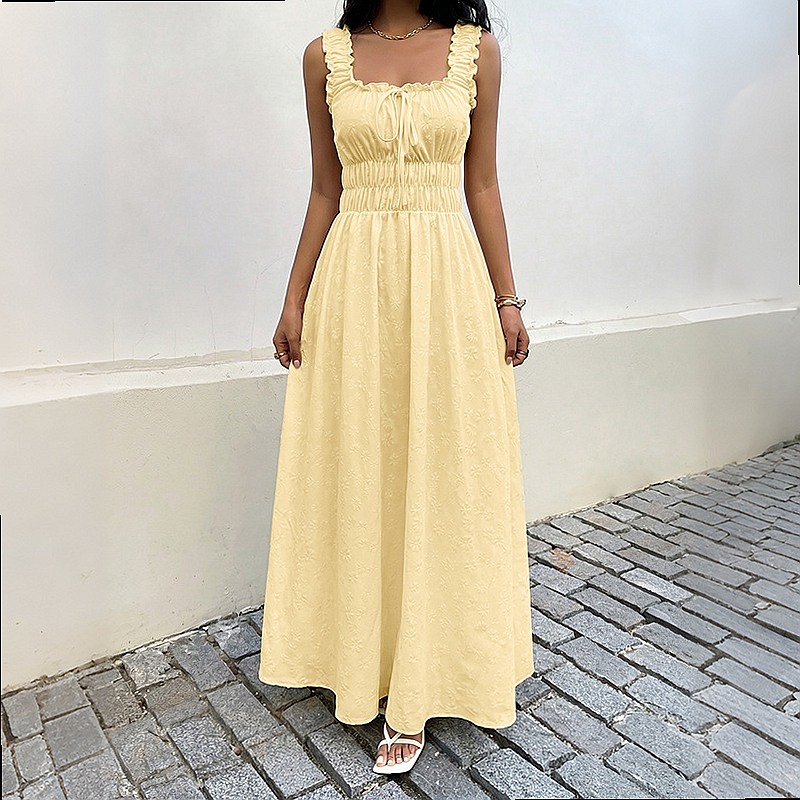 Vestido de verano sin mangas c - Boho Summer Beach Maxi Dress reseña y precio