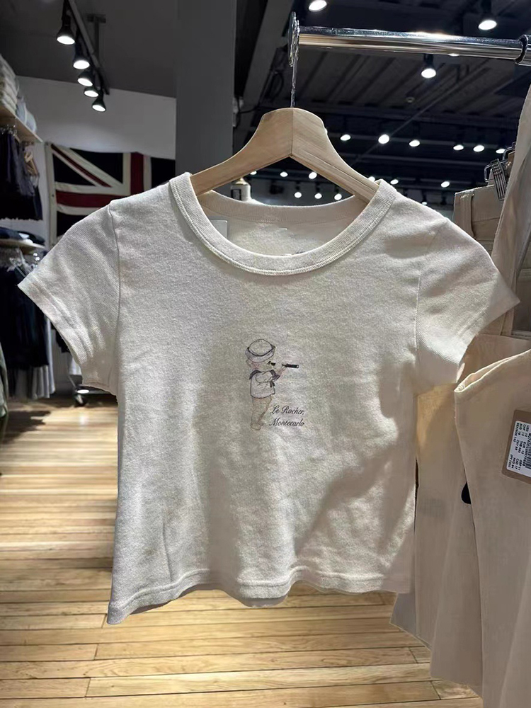 Camisetas ajustadas con estamp - Y2K Graphic Baby Tee Crop reseña y precio