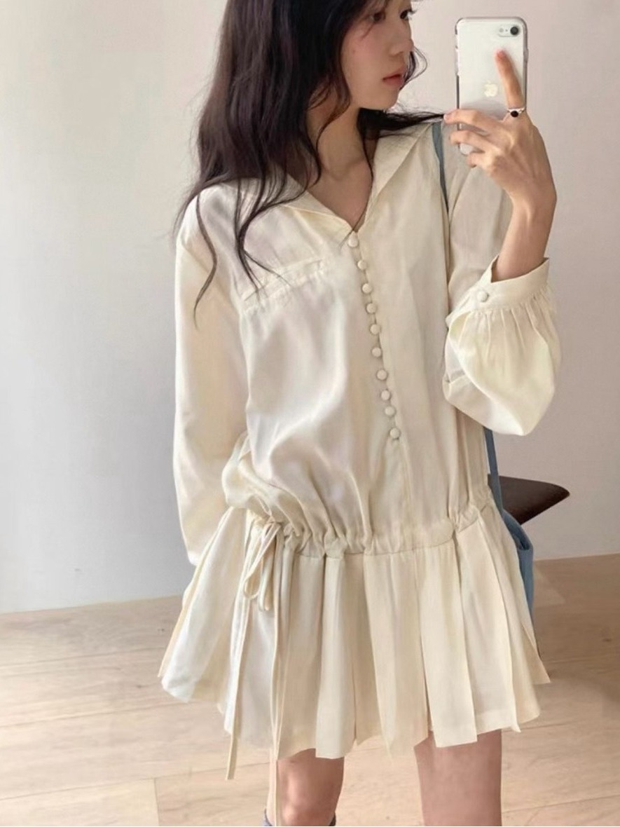 Vestido Camisero Largo Adelgaz - Korean Style A Line Shirt Dress reseña y precio
