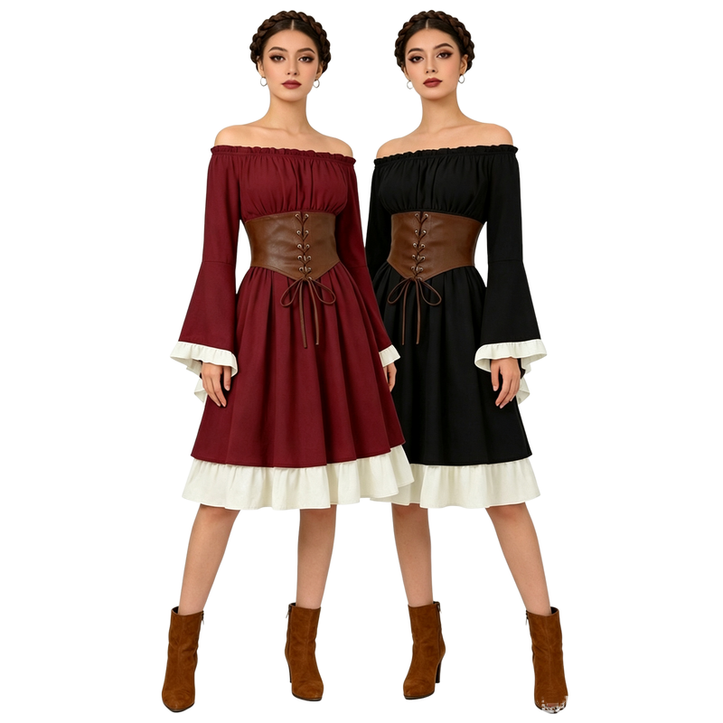 Vestido Midi Medieval Renacent - Dresses reseña y precio