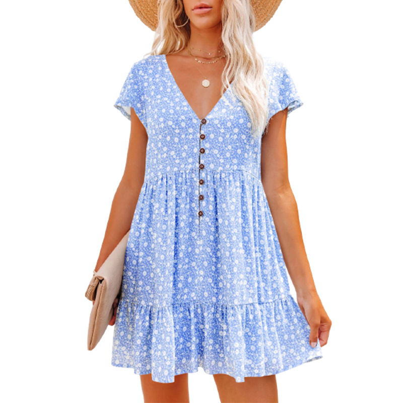 En Europa y la primavera y el  - French Vintage Floral Midi Dress reseña y precio