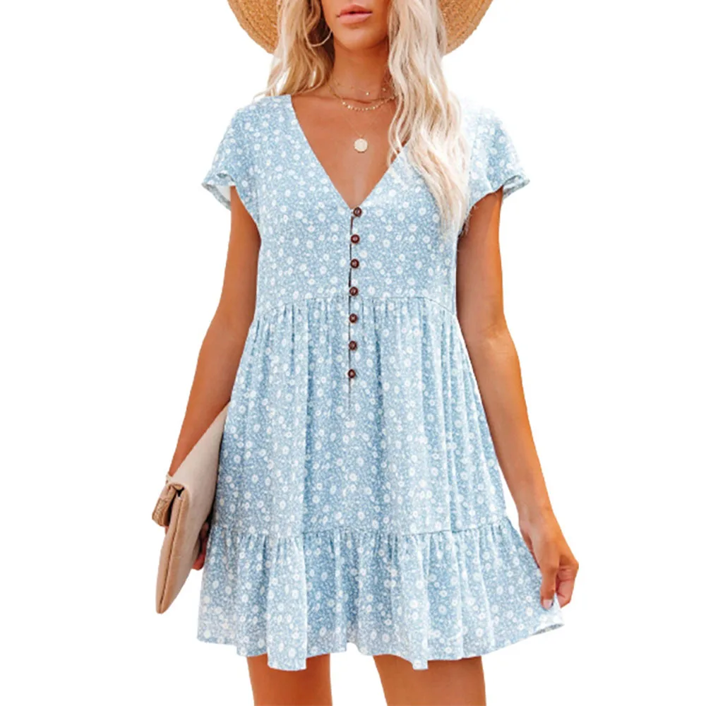 En Europa y la primavera y el  - French Vintage Floral Midi Dress reseña y precio