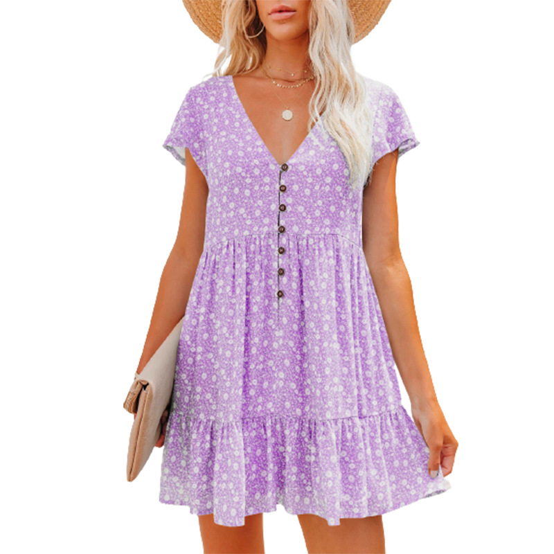 En Europa y la primavera y el  - French Vintage Floral Midi Dress reseña y precio