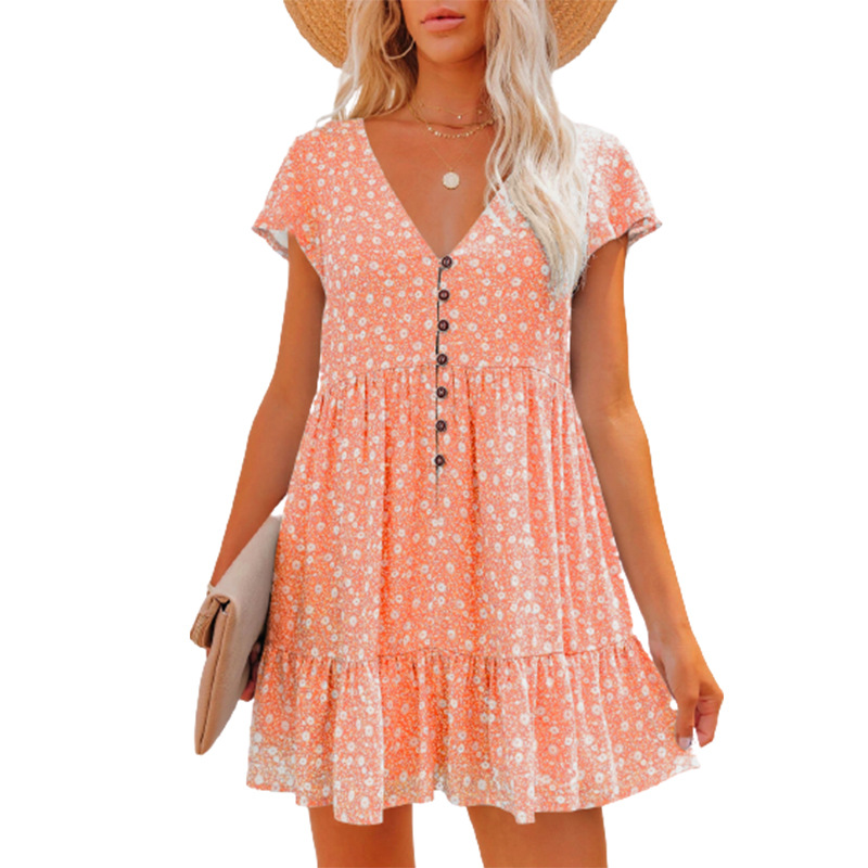 En Europa y la primavera y el  - French Vintage Floral Midi Dress reseña y precio
