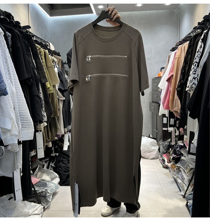 Vestido camisero holgado de ma - Korean Style A Line Shirt Dress reseña y precio
